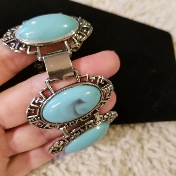 KARU Acre Vintage Faux Turquoise Bracelet - Picture 5 of 8